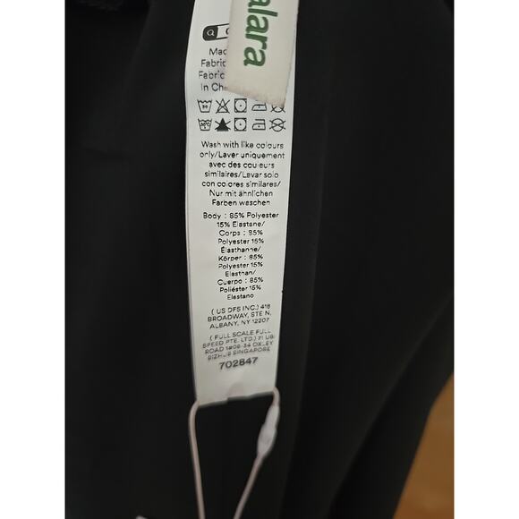 Halara Breezeful Pockets Flowy Quick Dry Midi Casual Dress in Black Size 8- New - Picture 8 of 9